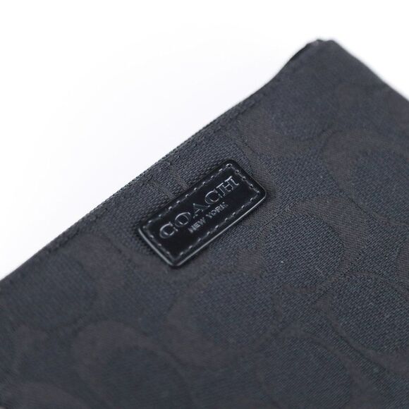 NWT Coach Parker Wristlet Wallet Case Black Signature - Picture 8 of 8